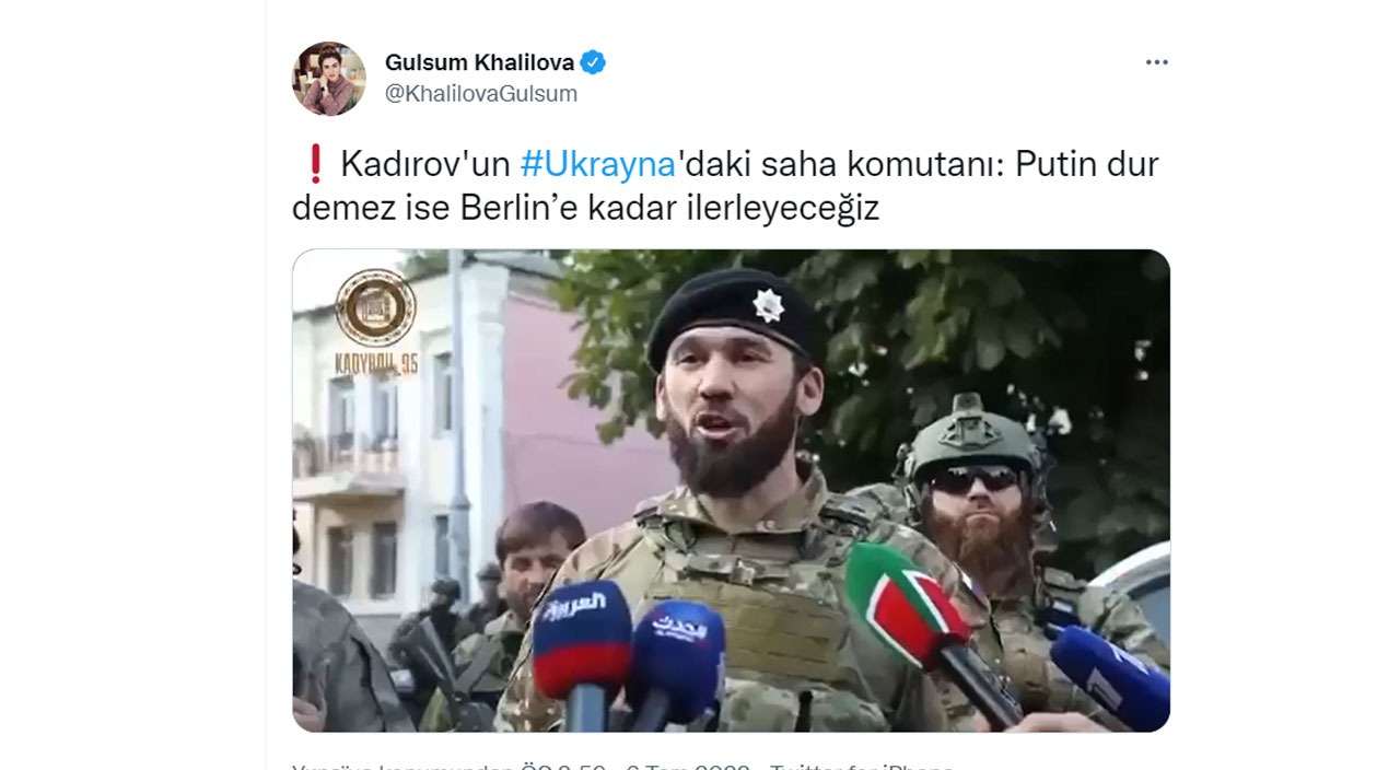 Kadirov cephesinden Avrupa'yı endişelendiren açıklama: Berlin'e kadar ilerleyeceğiz